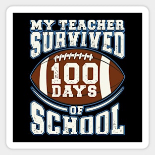 My Teacher 100 Days Of school Party Cute American football Magnet